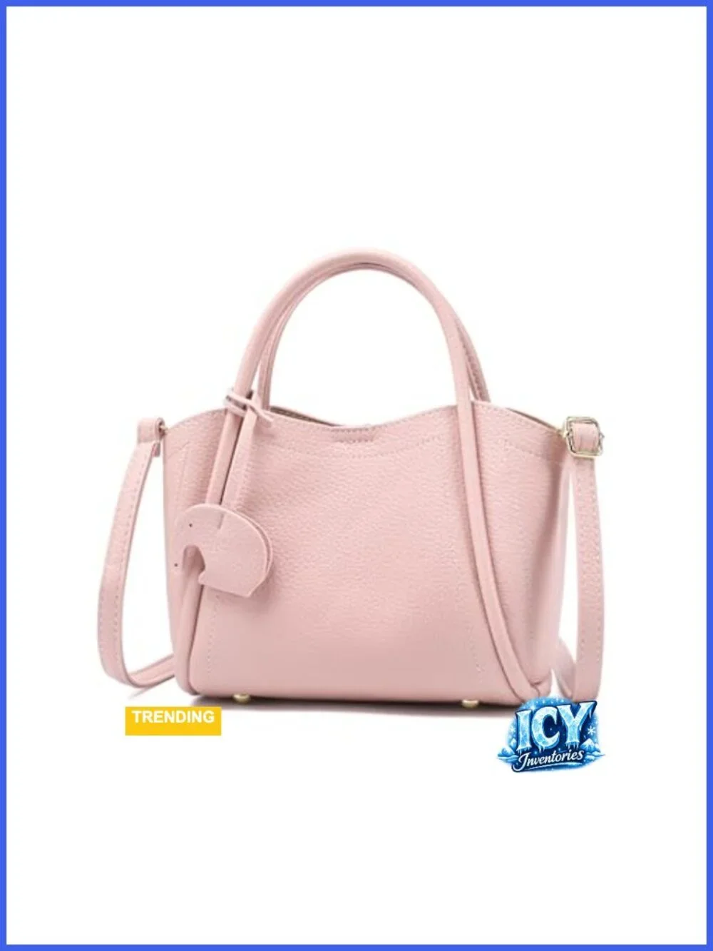 Women's Faux Leather Crossbody Purse Mini Handbag Top Handle Adjustable Strap
